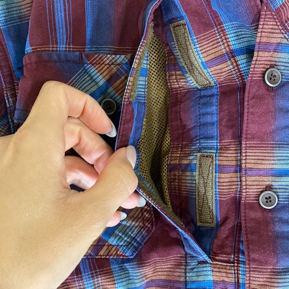 NWOT 5.11 Tactical Concealed Carry Blue Burgundy Plaid - Picture 7 of 10